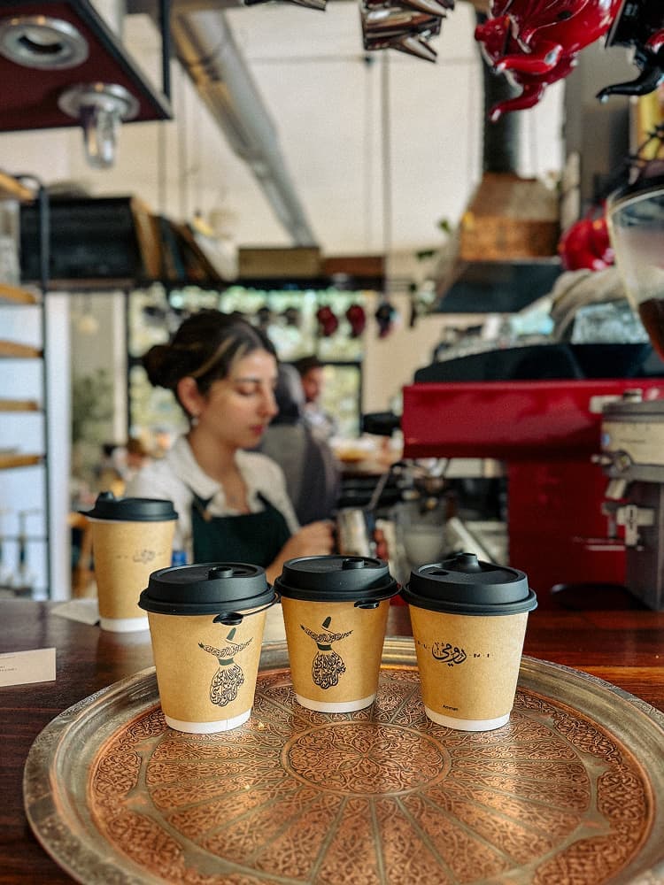 Rumi barista preparing coffee